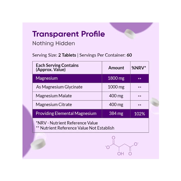 AMBROSIAL - MAGNESIUM GLYCINATE 3 in 1 COMPLEX 1800MG - 120PCS