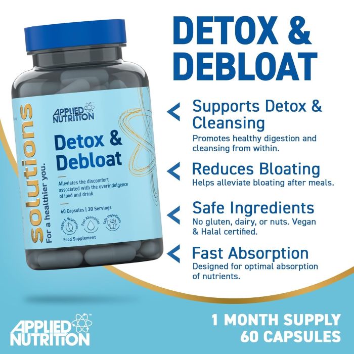 APPLIED NUTRITION - DETOX & DEBLOAT - 60PCS