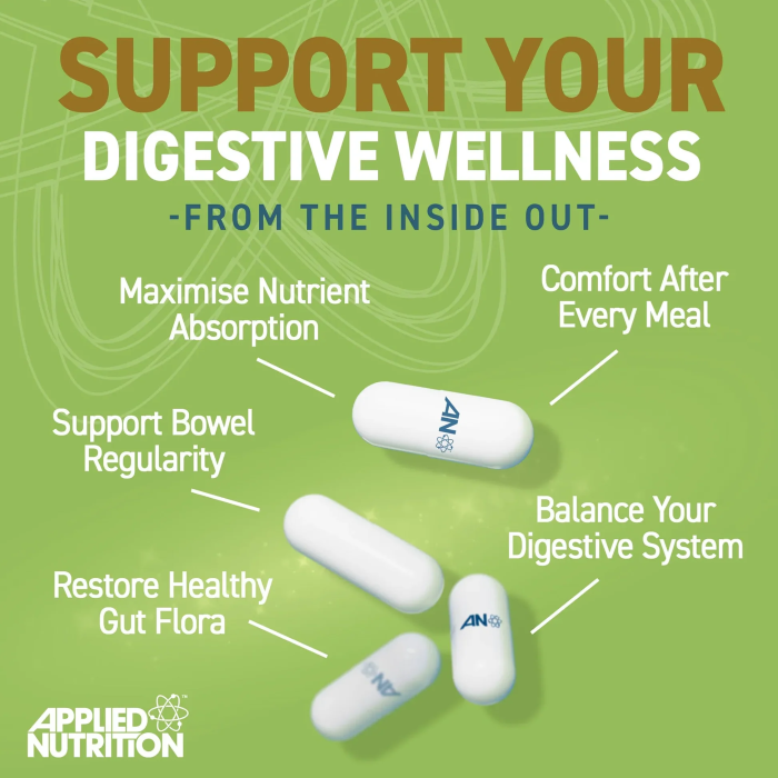 APPLIED NUTRITION - GUT HEALTH - 60PCS 