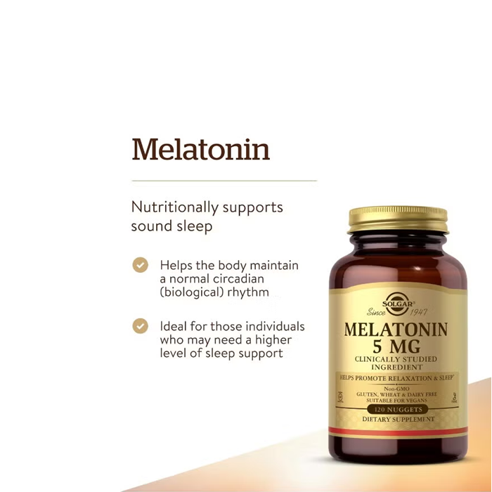 SOLGAR - MELATONIN 5MG- 60PCS
