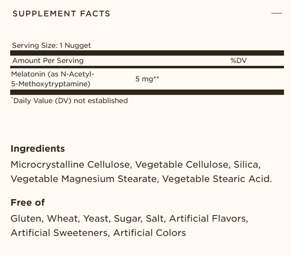 SOLGAR - MELATONIN 5MG- 60PCS