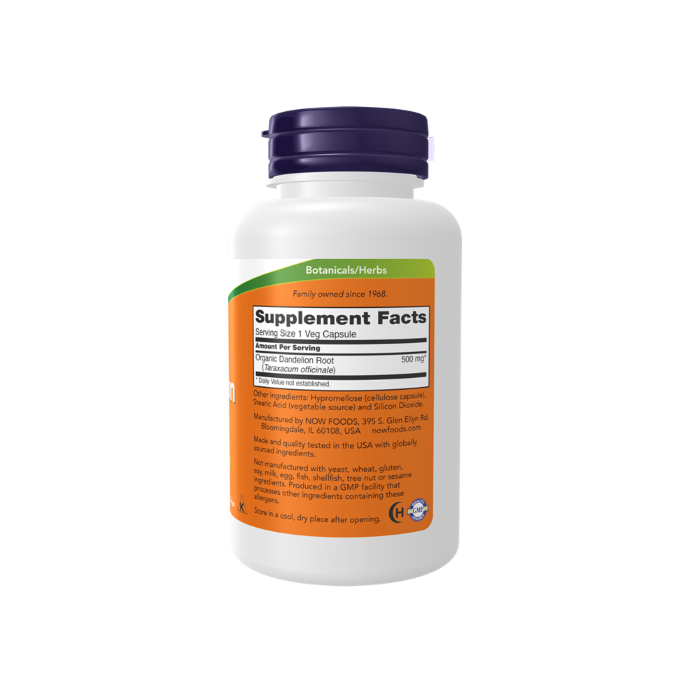 NOW - DANDELION ROOT 500MG - 100PCS