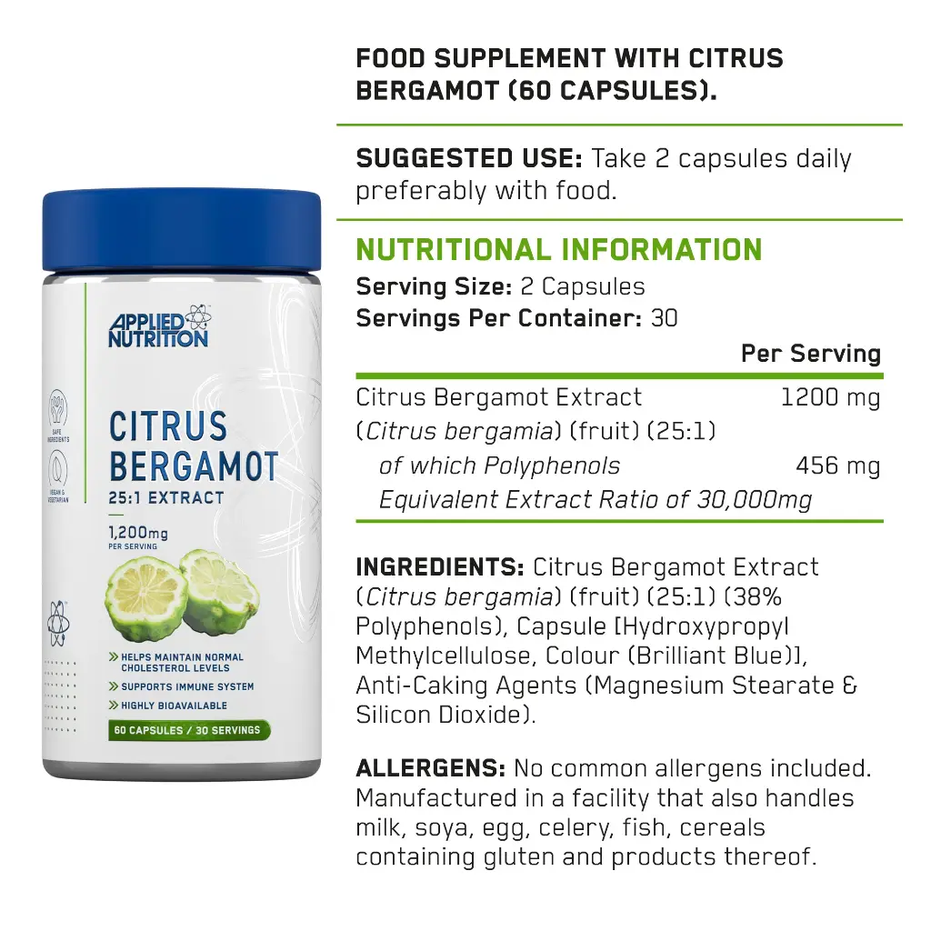 APPLIED NUTRITION - CITRUS BERGAMOT 1200MG - 60PCS