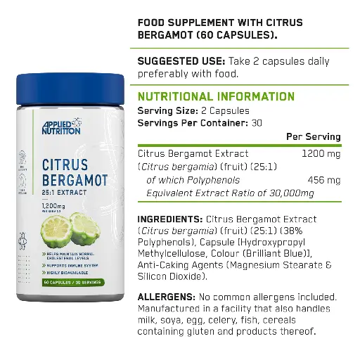 APPLIED NUTRITION - CITRUS BERGAMOT 1200MG - 60PCS