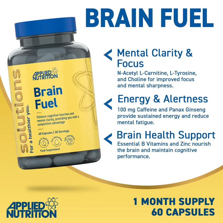 APPLIED NUTRITION - BRAIN FUEL & FOCUS - 60PCS