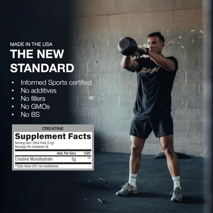 RAW - CREATINE STICK PACK - 30SER