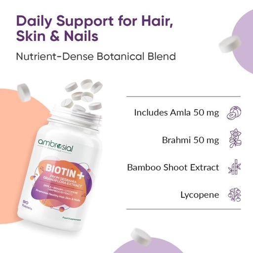 AMBROSIAL - BIOTIN+ 400MCG - 90PCS