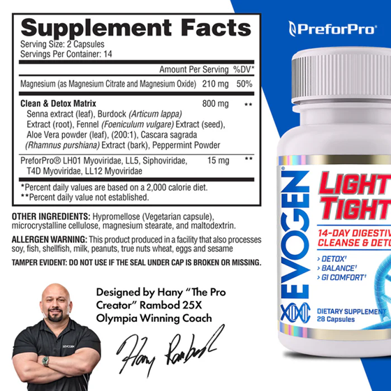 EVOGEN - LIGHT & TIGHT DIGESTIVE DETOX - 28PCS