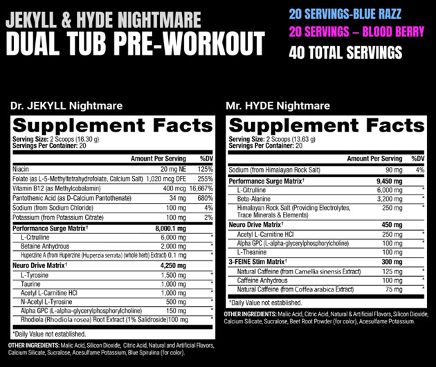 PROSUPPS - JEKYLL NIGHTMARE DUAL TUBS - 40SER