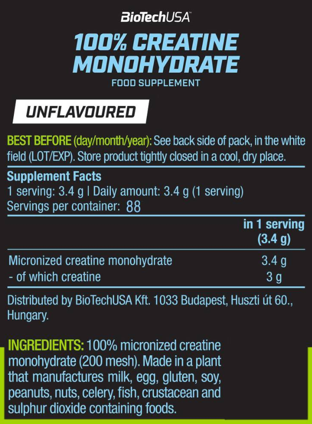 BIOTECH USA - CREATINE MONOHYDRATE - 300G