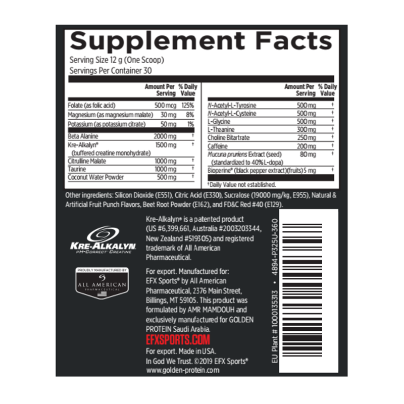 EFX SPORTS - FINAL BULLET PRE WORKOUT - 30SER