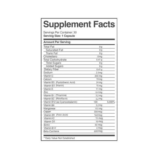 EMPOWER NUTRITION - MULTIVITAMIN & MINERALS - 30PCS