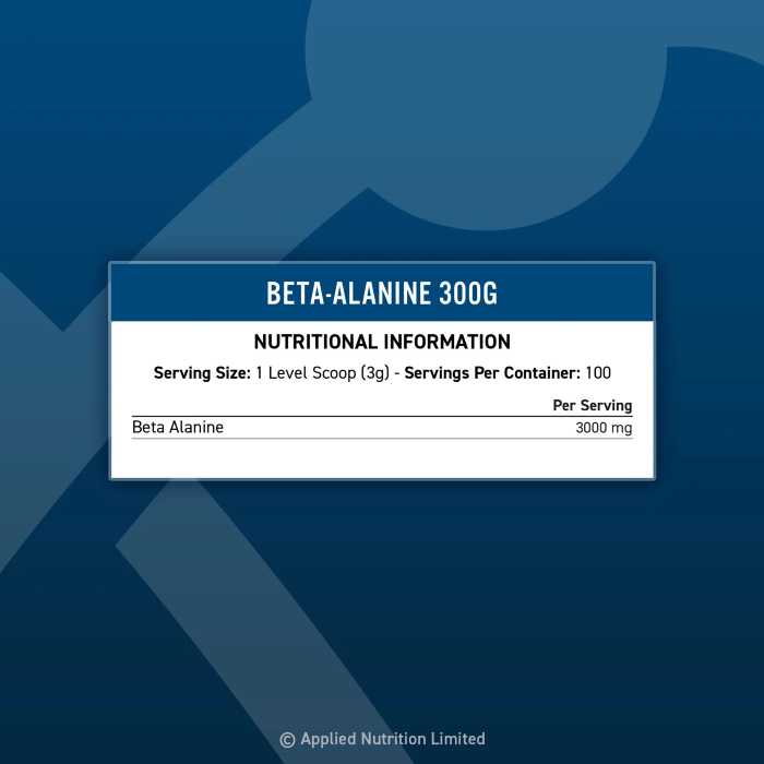 APPLIED NUTRITION - BETA ALANINE - 300G