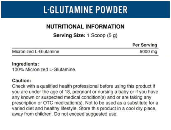 APPLIED NUTRITION - GLUTAMINE - 250G