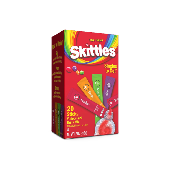 SKITTLES - SINGLES TO GO DRINK MIX "Water flavourings" - 20SER