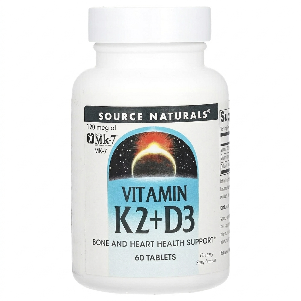 SOURCE NATURALS - D3+K2 - 60PCS