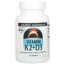 SOURCE NATURALS - D3+K2 - 60PCS