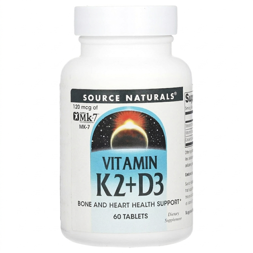 [UT-90016] SOURCE NATURALS - D3+K2 - 60PCS