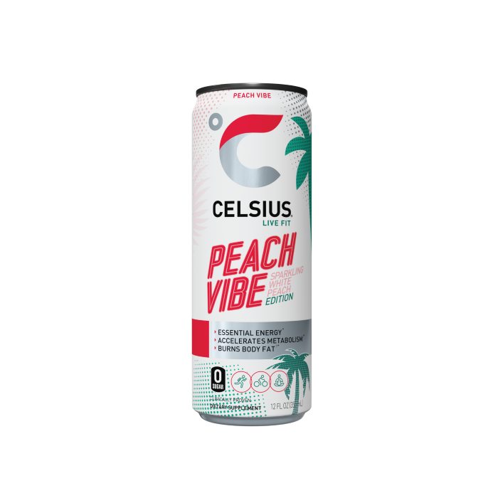 [UT-11332] CELSIUS - ENERGY DRINK - 355ML (PEACH VIBE)
