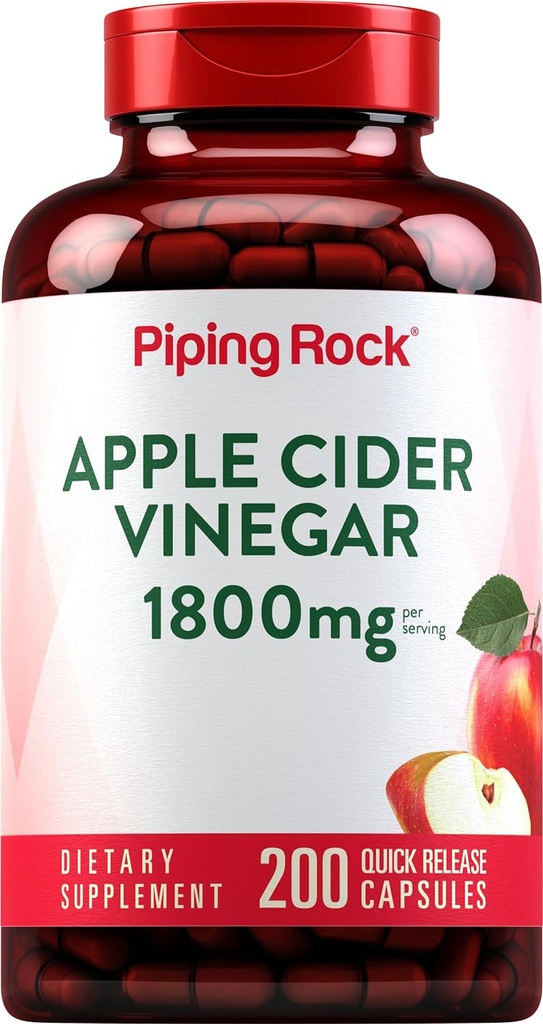 PIPING ROCK - APPLE CIDER VINEGAR 1800MG - 200PCS