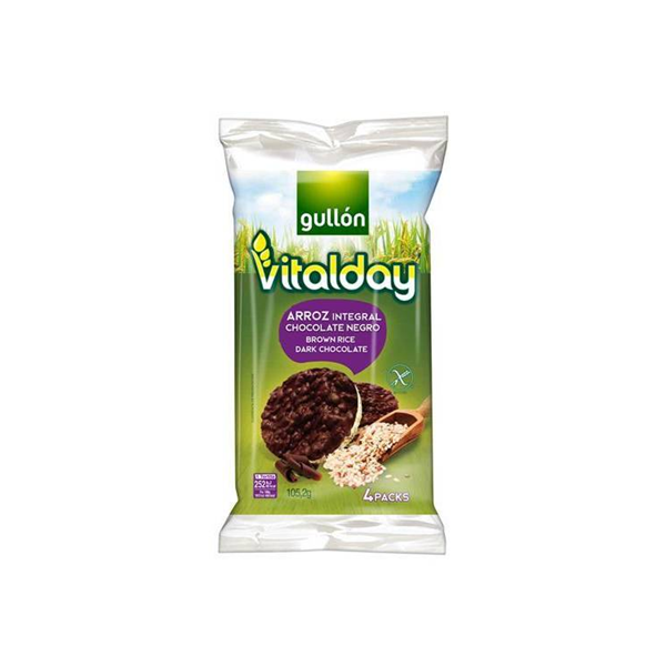 GULLON - DARK CHOCOLATE RICE CAKE - 105G