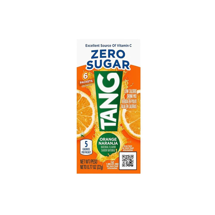TANG - ORANGE DRINK ZERO SUGAR - BOX (6 PACKETS)